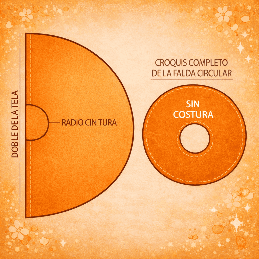 Falda circular completa